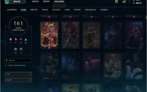 Conta LoL Prata II 161 skins 62 pnts de Prestigio