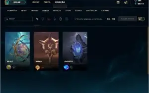 Conta LoL Prata II 161 skins 62 pnts de Prestigio