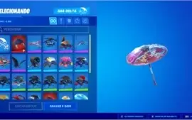 Conta de Fornite com mais de R$ 1000 reais em itens.