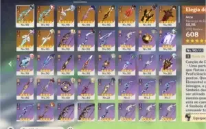 AR 58 - 11 Personagens 5* + 10 armas 5* + bônus