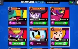 Conta Brawl Status 4.5 k, 27/35. 5 épicos, 1 lendário