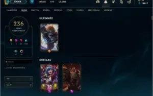 CONTA LOL - 230 SKINS - 24k DE ESSENCIA