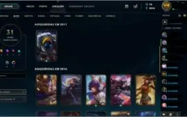 Conta Ouro IV - LV 89 - 87 champs e 31 skins