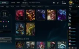 Conta Ouro IV - LV 89 - 87 champs e 31 skins