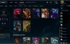 Conta Ouro IV - LV 89 - 87 champs e 31 skins