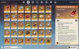 Conta Genshin AR 48 Diluc + Keqing + Venti + Qiqic1 + Mona