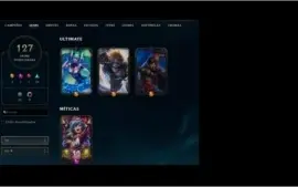 CONTA DE 2012/DIAMANTE/ 127 SKINS 7 VITORIOSAS E 3 ULTIMATES
