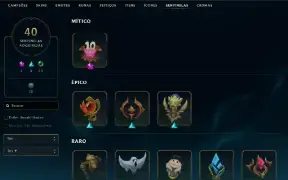 Conta LOL 165 Skins | Todos os Personagens 2024