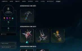 Conta LOL 165 Skins | Todos os Personagens 2024