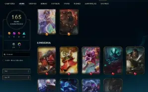 Conta LOL 165 Skins | Todos os Personagens 2024