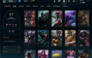 Unranked com 130 Champs e 87 Skins + 520k de Morgana