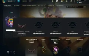 Unranked com 130 Champs e 87 Skins + 520k de Morgana
