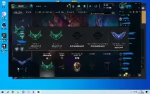 lol account 276 skins, emerald, all charecters 13 years