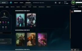Conta LoL Diamante IV 2019 Smurf - 66V e 29D