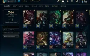 Conta prata 4 com 95 champs e 86 skins