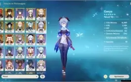 Genshin Impact Ar58 com 36 personagens