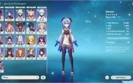 Genshin Impact Ar58 com 36 personagens