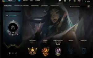 Conta de lol gold 4, 77 skins nível 312