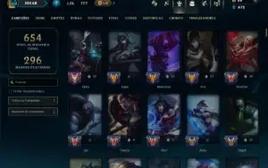 Bronze 3 com TODOS os Champs e 194 Skins ( MID / JG / ADC )