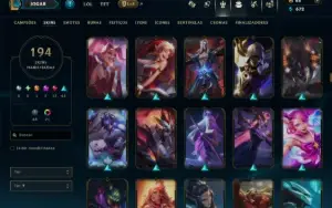 Bronze 3 com TODOS os Champs e 194 Skins ( MID / JG / ADC )