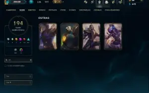 Bronze 3 com TODOS os Champs e 194 Skins ( MID / JG / ADC )