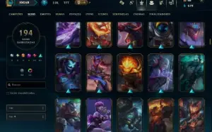 Bronze 3 com TODOS os Champs e 194 Skins ( MID / JG / ADC )