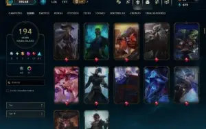 Bronze 3 com TODOS os Champs e 194 Skins ( MID / JG / ADC )