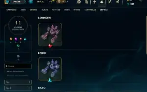 Mestre com 100 Champs e 35 Skins  ( 39 PDL )