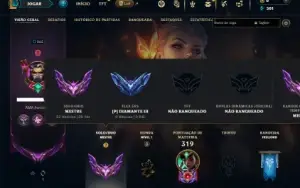 Mestre com 100 Champs e 35 Skins  ( 39 PDL )