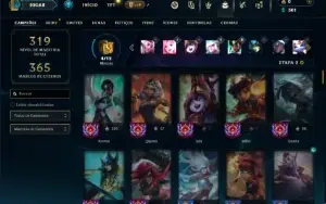 Mestre com 100 Champs e 35 Skins  ( 39 PDL )