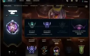 Conta Diamante1 Ex HighElo,70Skins(2 prestigio), 5400EL, etc
