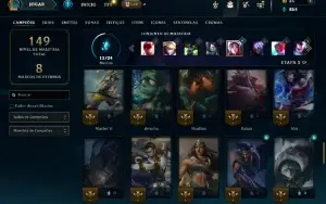 Platina 2 com 65 Champs e 26 Skins + 3 Vitoriosas