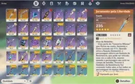 🔥Eula+Childe+ Estrela+Diluc+Jean+Juramento Liberdade🔥AR41