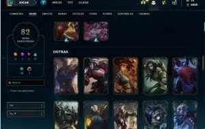 Conta bronze 1 com 120 Champs e 82 Skins + 3 Vitoriosas