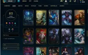 Conta bronze 1 com 120 Champs e 82 Skins + 3 Vitoriosas