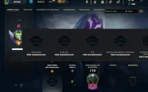 Unranked com 55 Champs e 58 Skins + 1 Prestigio