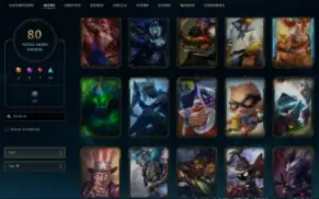 Conta Lol 80 Skins Sem Elo