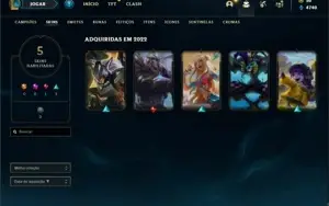 Conta Prata 2 com 26 Champs e 5 Skins + 4 Espolios