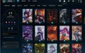Conta Unranked com 106 Champs e 63 Skins