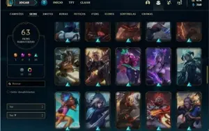 Conta Unranked com 106 Champs e 63 Skins