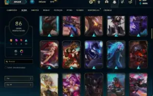 Conta Platina 4 com 140 Champs e 86 Skins ( MAIN ADC )