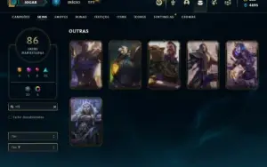 Conta Platina 4 com 140 Champs e 86 Skins ( MAIN ADC )
