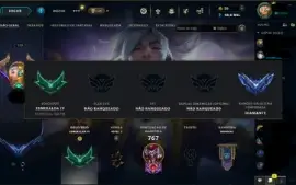 Conta Lol 16 Skins Miticas e atualmente 500 Skins 
