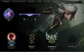 Conta lol atual plat 4 borda de diamante +100 skins