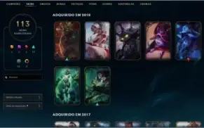 Conta lol atual plat 4 borda de diamante +100 skins