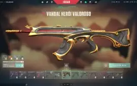 Conta valorant com muitas skins (incluindo vandal ancifogo)