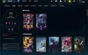 Conta diamante 4 com 110 Champs e 79 Skins