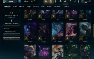 Unranked ( Ex Esmeralda ) com 45 Champs e 9 Skins