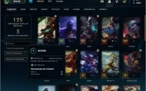 Conta prata 4 com 17 skins e 34 champs ( 160k de riven )