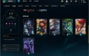 Conta prata 4 com 17 skins e 34 champs ( 160k de riven )